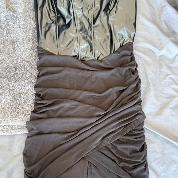 Fashion Nova Khaki Braided Mini Dress - Picture 3 of 4